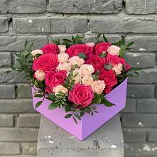 Цветочная композиция из Розы в коробке в Звёздном Городке