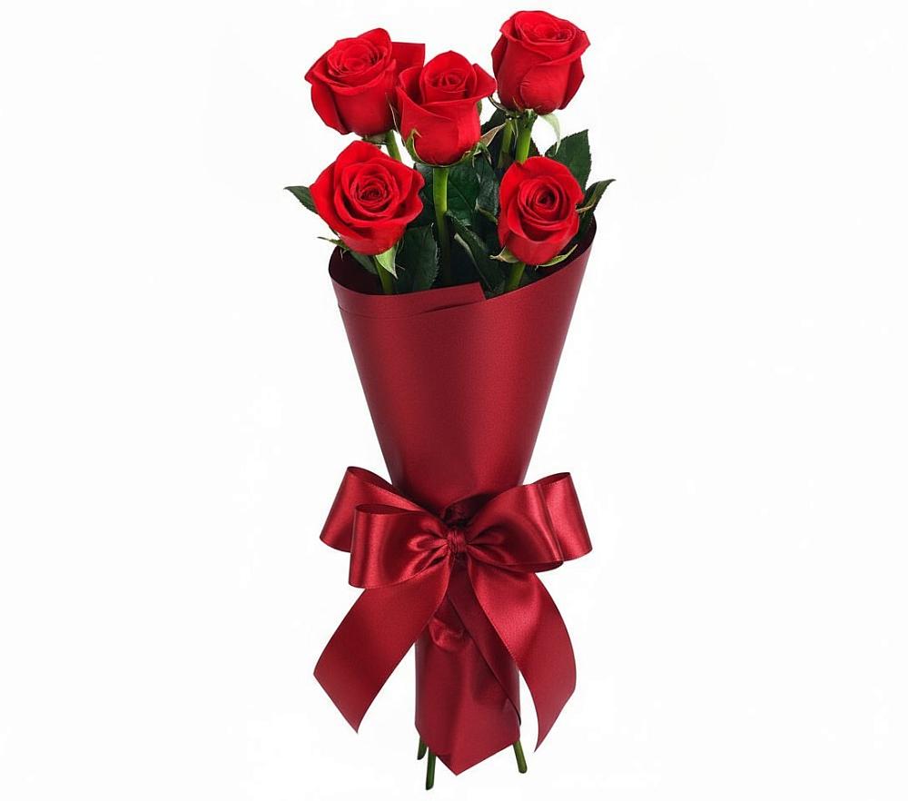 Букет 5 Красных роз Эдлесс Лав в Звёздном Городке