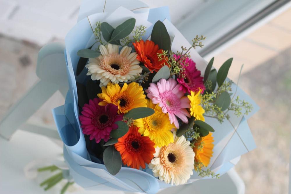 Букет цветов из: Герберы в Звёздном Городке