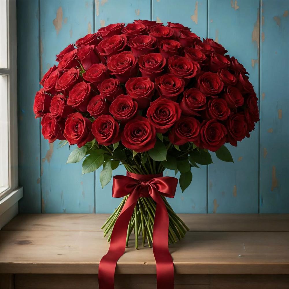 Букет Красные розы Блэк Меджик в Звёздном Городке