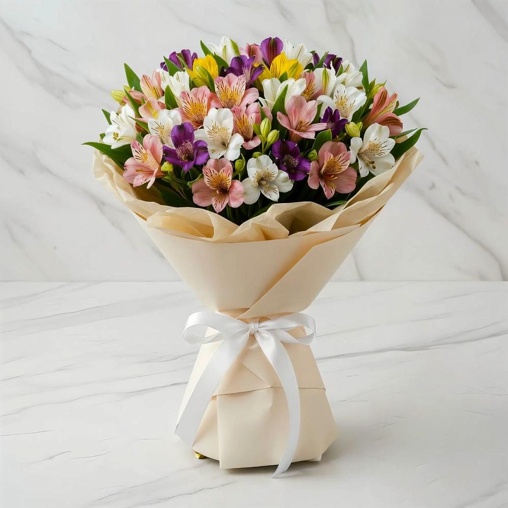 Букет цветов из: Альстромерии в Звёздном Городке