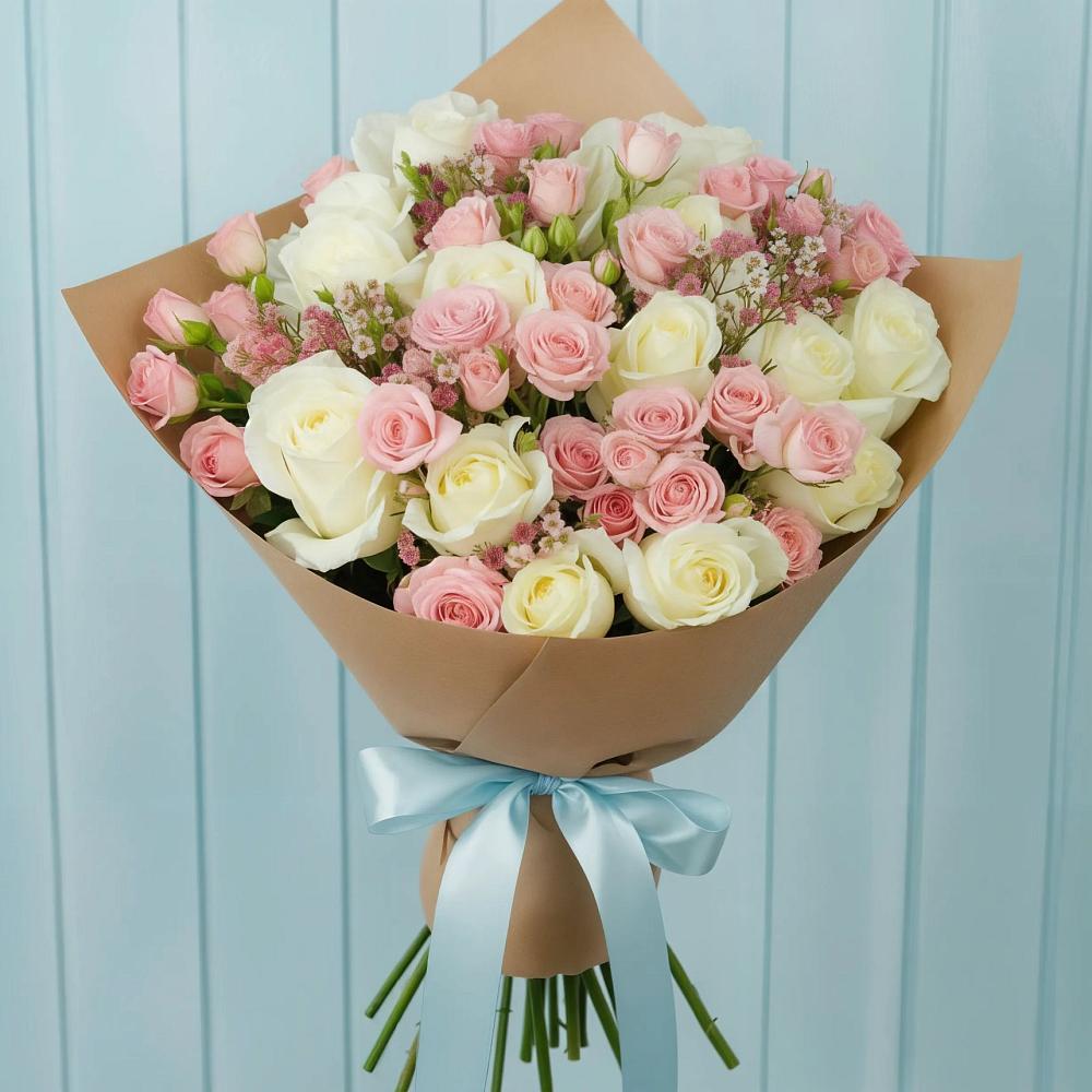 Букет цветов из: Розы в Звёздном Городке