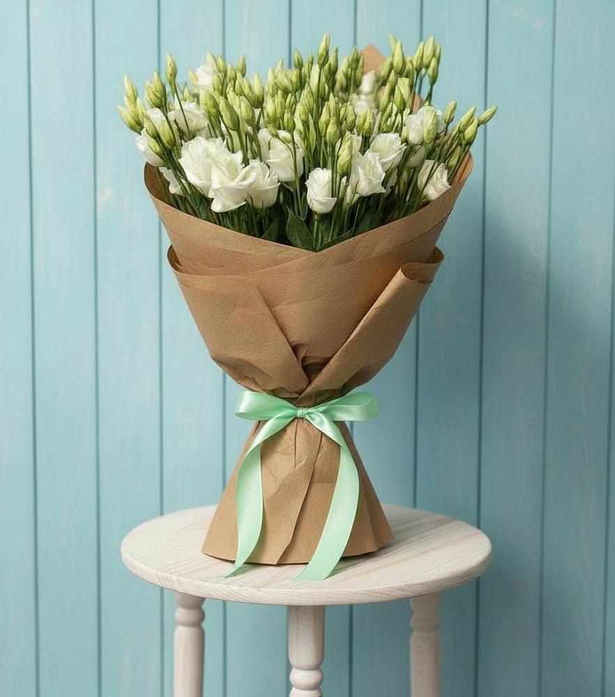 Букет цветов из: Лизиантусы в Звёздном Городке