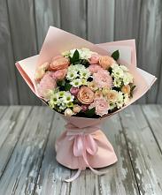 Букет цветов из:  Гвоздики, Розы и Хризантемы в Звёздном Городке